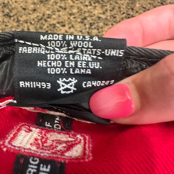 Vtg New York Yankees‎ New Era 59FIFTY Cap Hat 7 3/8 Red Wool Made in USA - Picture 4 of 11